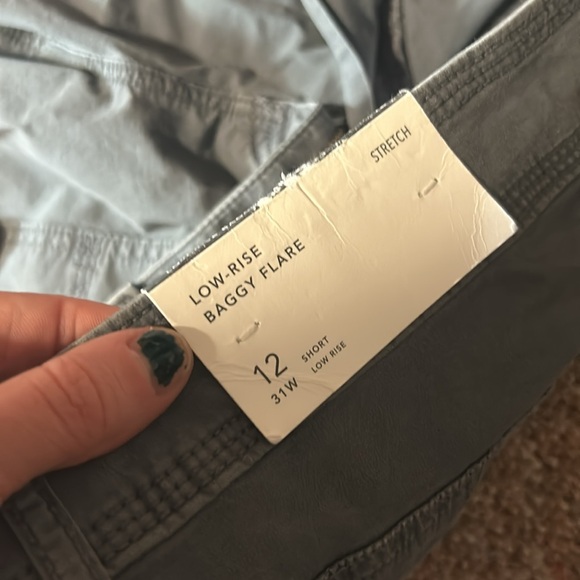 Low Rise Baggy Flare Jeans- AE - Picture 3 of 5